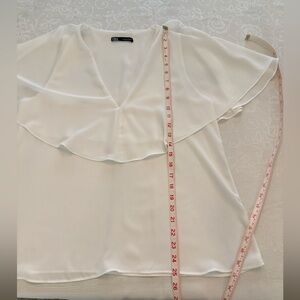 Zara cape sleeve blouse.
